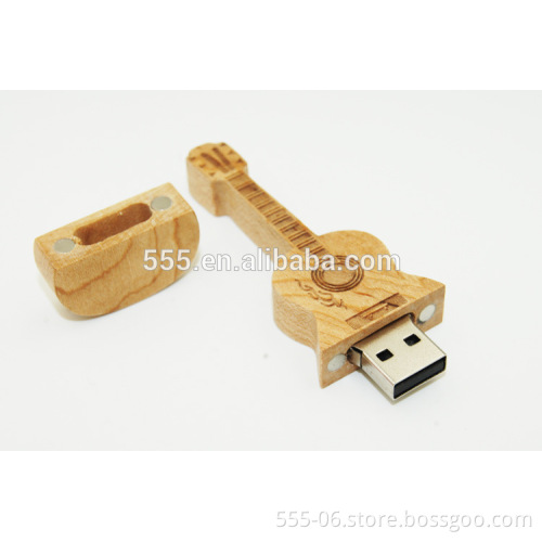 Delicate and lovely wooden guitar usb flash drive, promotional gift usb stick 1-32GB